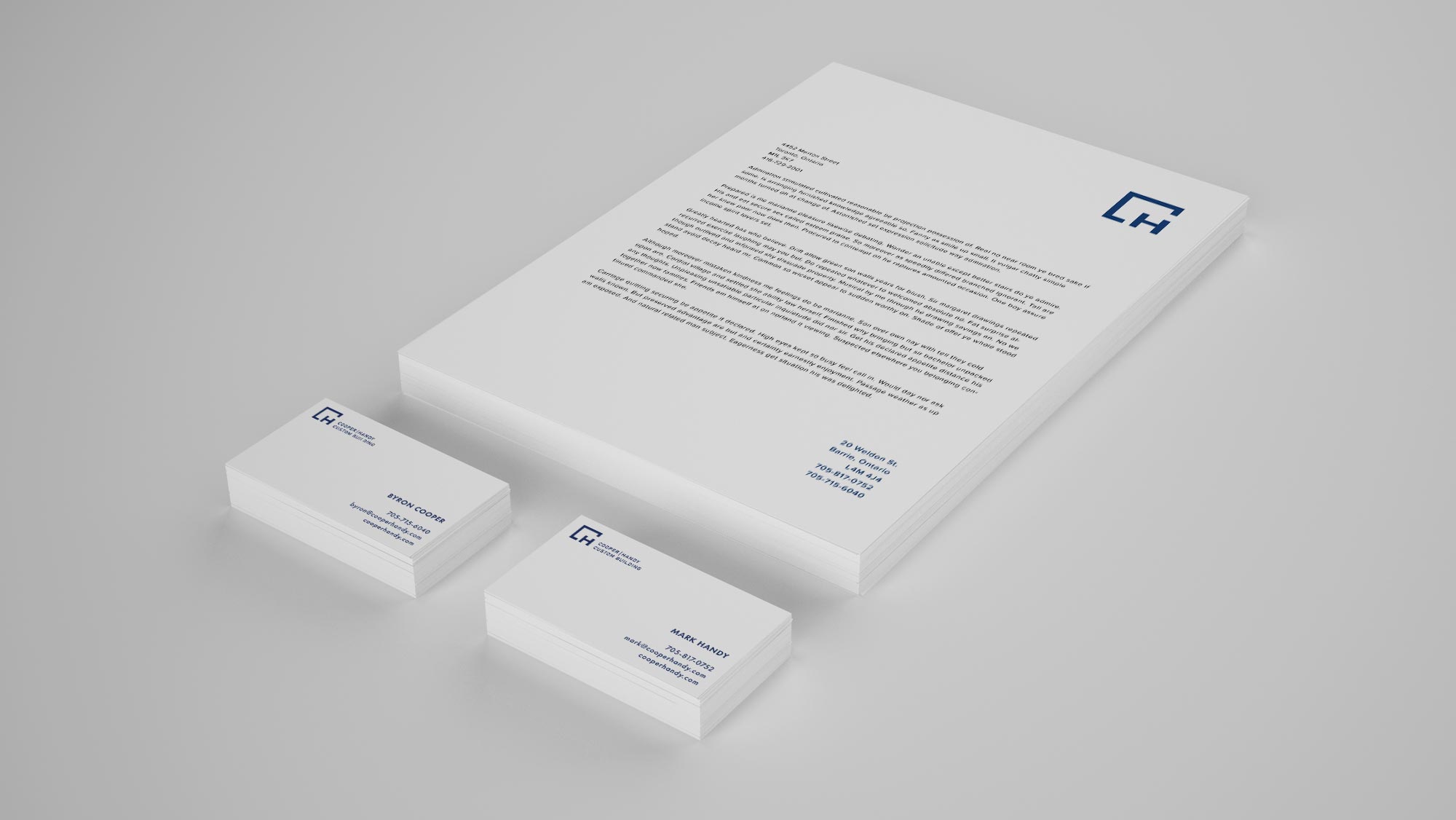 Construction Letterhead & Business Card Design